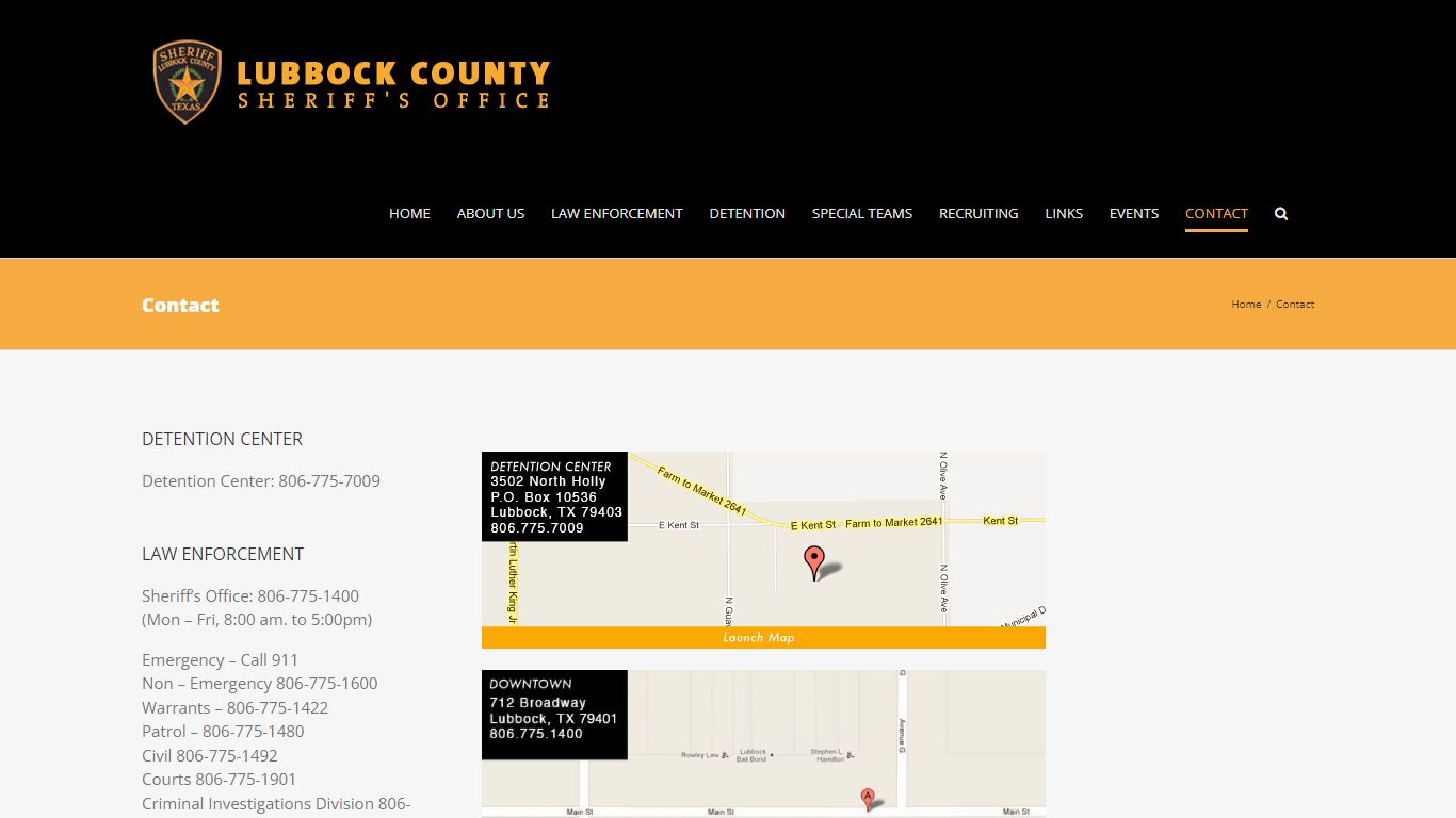 Contact – Lubbock County Sheriff's Office | Few are called, but those ...